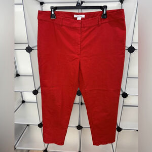 White House Black Market Red Straight Leg Pants Size 14